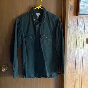 Dark green Men’s Carhartt button down shirt